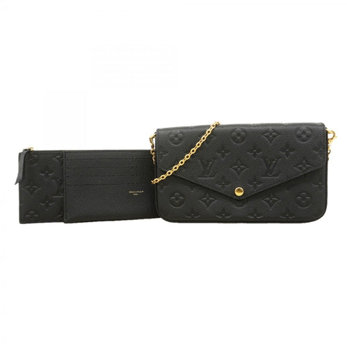 Louis Vuitton Monogram Empreinte Pochette Felicie M82477 Noir (Women's Wallet/Shoulder Wallet)